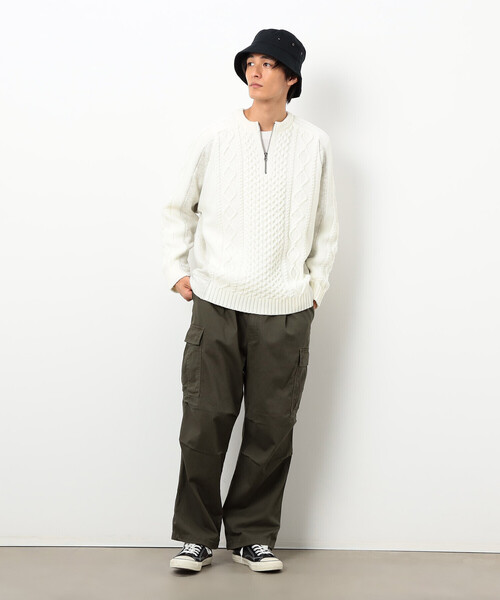 COMME CA ISM（コムサイズム）の「ニット×裏シャギーハーフジップ（ニット/セーター・メンズ・ブルー/アイボリー/ブラック・SMALL/MEDIUM/LARGE）」の6枚目の写真