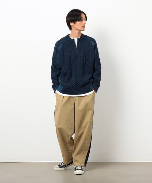 COMME CA ISM（コムサイズム）の「ニット×裏シャギーハーフジップ（ニット/セーター・メンズ・ブルー/アイボリー/ブラック・SMALL/MEDIUM/LARGE）」の20枚目の写真