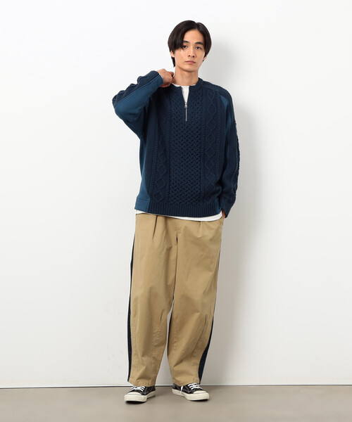 COMME CA ISM（コムサイズム）の「ニット×裏シャギーハーフジップ（ニット/セーター・メンズ・ブルー/アイボリー/ブラック・SMALL/MEDIUM/LARGE）」の21枚目の写真