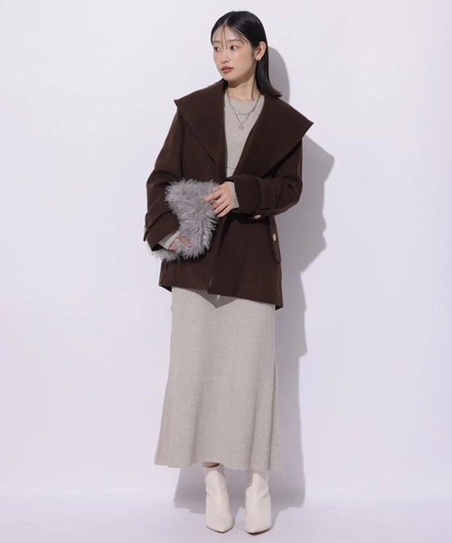 ショールカラーミドルコート（ダウンジャケット/コート）｜Mystrada