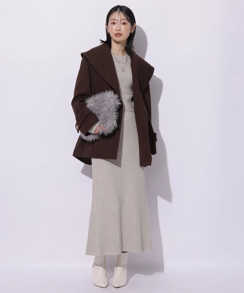 ショールカラーミドルコート（ダウンジャケット/コート）｜Mystrada