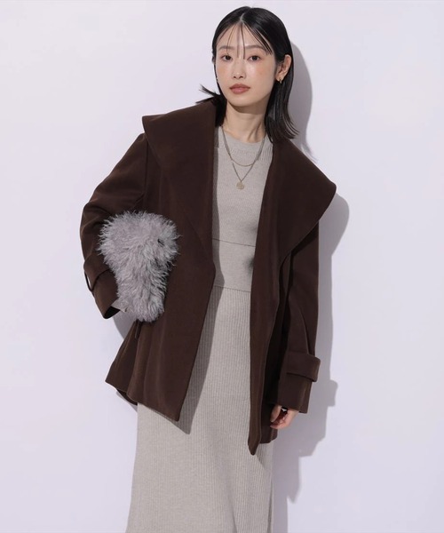 ショールカラーミドルコート（ダウンジャケット/コート）｜Mystrada