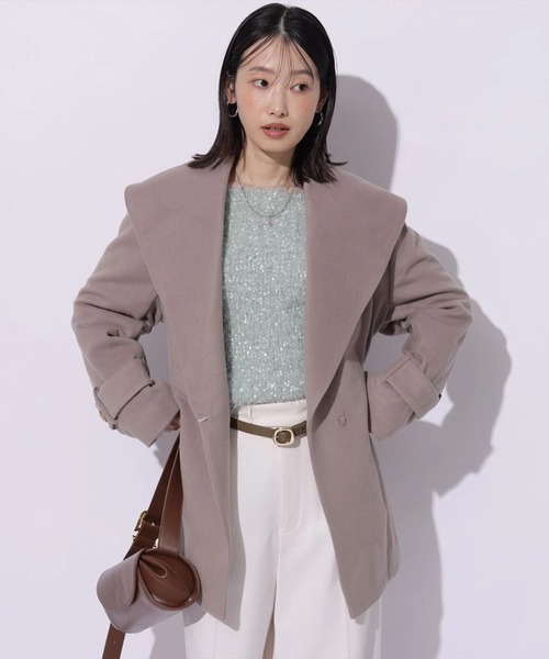 ショールカラーミドルコート（ダウンジャケット/コート）｜Mystrada