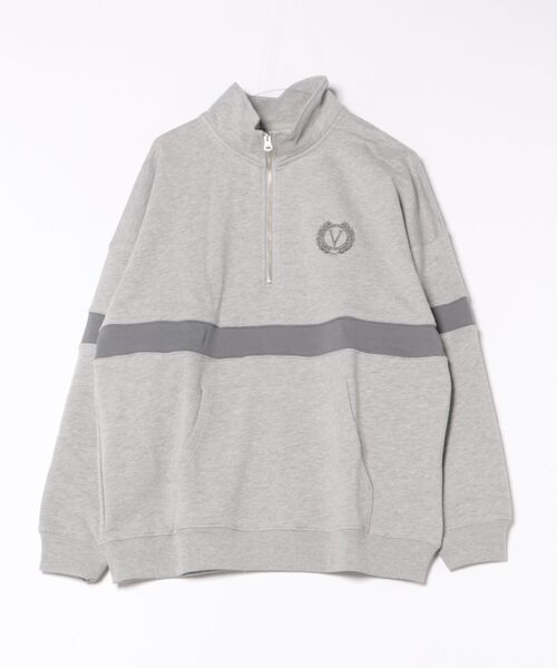 VANS(バンズ)の「VANS ヴァンズ M Bi-Color Half Zip Sweat スウェットクルー 125K1050100 H-GRAY(スウェット・メンズ・グレー・LARGE/MEDIUM/X-LARGE)」の1枚目の写真