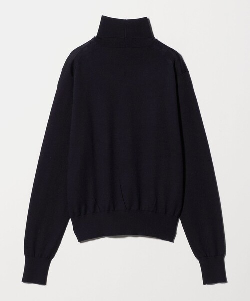 ウールポリエステル ハイゲージタートルネックニット ウォッシャブル