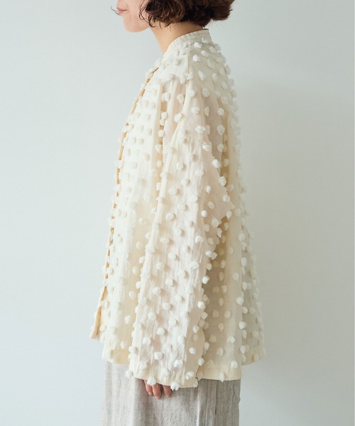 yuni(ユニ )の「△コットンナイロン dotジャカード wide シャツ(シャツ/ブラウス・レディース・キナリ/ブラック・FREE)」の17枚目の写真