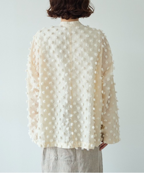 yuni(ユニ )の「△コットンナイロン dotジャカード wide シャツ(シャツ/ブラウス・レディース・キナリ/ブラック・FREE)」の18枚目の写真