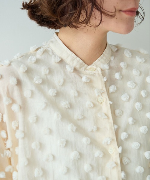 yuni(ユニ )の「△コットンナイロン dotジャカード wide シャツ(シャツ/ブラウス・レディース・キナリ/ブラック・FREE)」の19枚目の写真