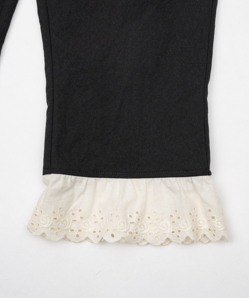 Smyeon(スミョン)の「Antique lace capri pants/アンティークレース付きカプリパンツ(その他パンツ・レディース・ブラック/ベージュ・SMALL/MEDIUM)」の6枚目の写真