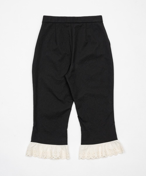 Smyeon(スミョン)の「Antique lace capri pants/アンティークレース付きカプリパンツ(その他パンツ・レディース・ブラック/ベージュ・SMALL/MEDIUM)」の5枚目の写真