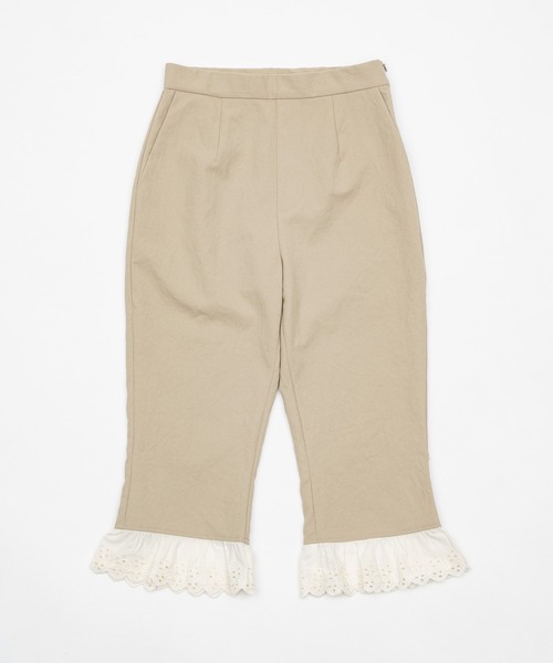 パンツ Smyeon Antique lace capri pants Antique lace capri pants/アンティークレース付きカプリパンツ