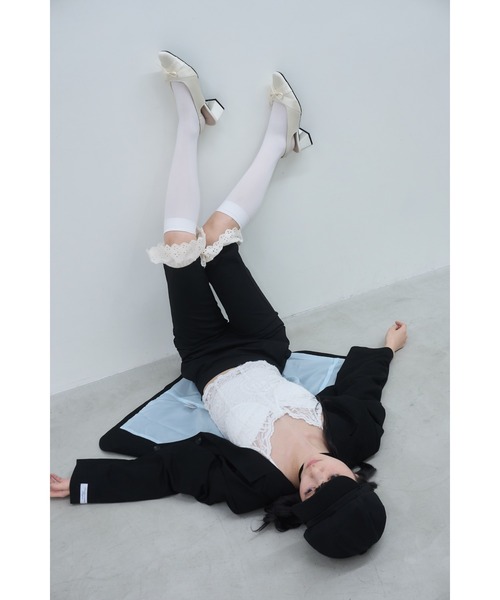 セール】Antique lace capri pants/アンティークレース付きカプリ