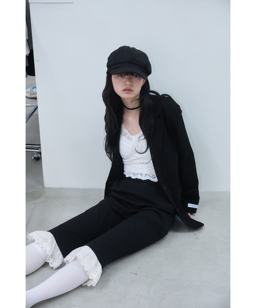 Smyeon(スミョン)の「Antique lace capri pants/アンティークレース付きカプリパンツ(その他パンツ・レディース・ブラック/ベージュ・SMALL/MEDIUM)」の12枚目の写真