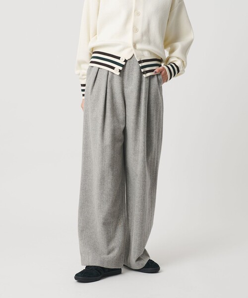 BEAUTY&YOUTH UNITED ARROWS（ビューティーアンドユースユナイテッドアローズ）の「毛ブレンド ヘリンボーンワイドパンツ（スラックス・レディース・ダークブラウン/グレー系・S/M/XS）」の3枚目の写真