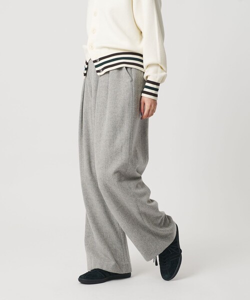 BEAUTY&YOUTH UNITED ARROWS（ビューティーアンドユースユナイテッドアローズ）の「毛ブレンド ヘリンボーンワイドパンツ（スラックス・レディース・ダークブラウン/グレー系・S/M/XS）」の4枚目の写真