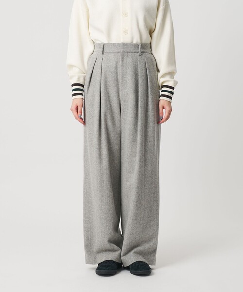 BEAUTY&YOUTH UNITED ARROWS（ビューティーアンドユースユナイテッドアローズ）の「毛ブレンド ヘリンボーンワイドパンツ（スラックス・レディース・ダークブラウン/グレー系・S/M/XS）」の9枚目の写真