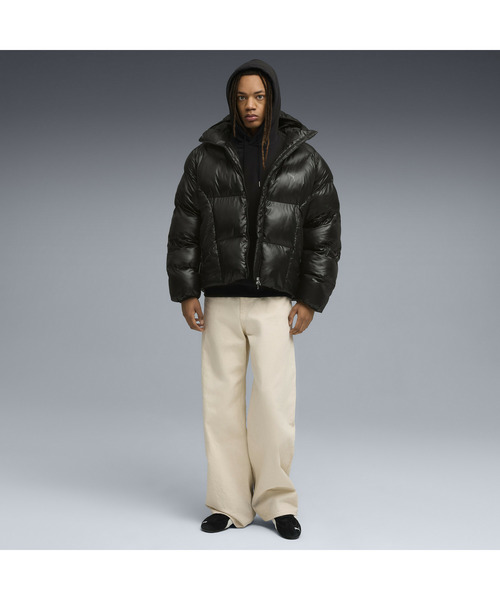 PUMA(プーマ)の「PUMA プーマ メンズ T7 ヴィンテージ プレップ リラックスド フーディ(パーカー・メンズ・ダークグリーン/ブラック・X-LARGE/X-SMALL/MEDIUM/SMALL/LARGE)」の4枚目の写真