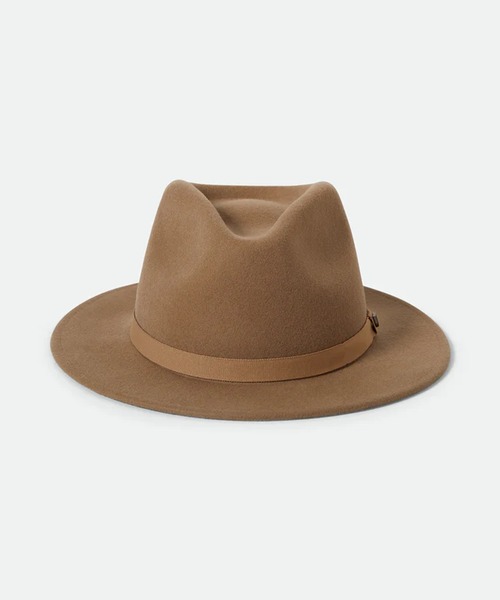 (取寄) ブリクストン メッサー ハット Brixton Messer Hat Sand BRIXTON/ブリクストン MESSER PACKABLE FEDORAスナップブリム ウール