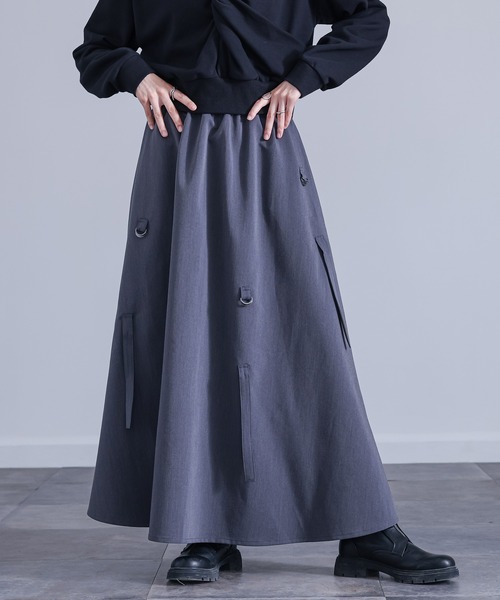 kOhAKU（コハク）の「『変形フレアスカート』（スカート・レディース・チャコール/ブラック・FREE）」の8枚目の写真