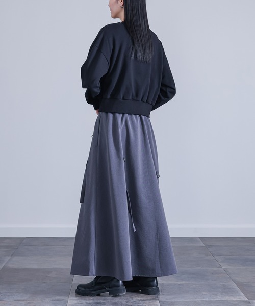 kOhAKU（コハク）の「『変形フレアスカート』（スカート・レディース・チャコール/ブラック・FREE）」の11枚目の写真