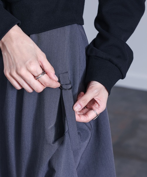 kOhAKU（コハク）の「『変形フレアスカート』（スカート・レディース・チャコール/ブラック・FREE）」の15枚目の写真