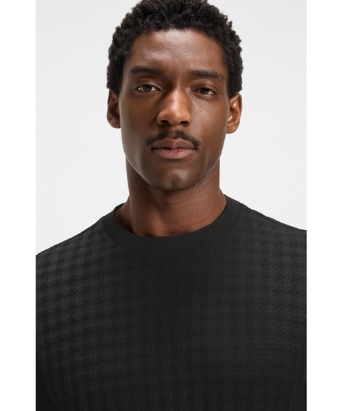BOSS(ボス)の「Porsche x BOSS ハウンドトゥースパターン Tシャツ シルケットコットン(Tシャツ/カットソー・メンズ・ホワイト/ブラック・M/L/XL/XXL/XXXL/S)」の7枚目の写真