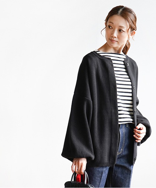 ウエハースニットワイドカーディガン ウエハースニットワイドカーディガン（カーディガン/ボレロ