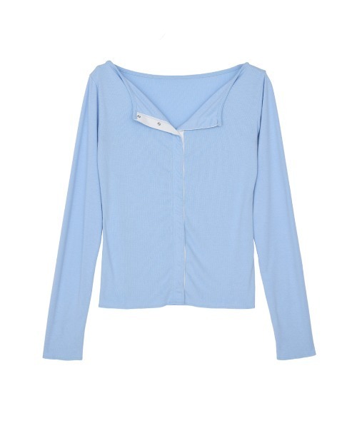 ELCHELE(エルチェレ)の「MELLOW BtoF BOAT NECK TOP(Tシャツ/カットソー・レディース・ライトブルー/オフホワイト/グレー・FREE)」の21枚目の写真