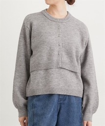 フェイクレイヤードニット