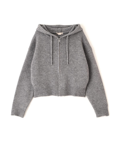 FREE'S MART(フリーズマート)の「◆ジップニットパーカー(ニット/セーター・レディース・グレー/ブラウン/ベージュ・FREE)」の4枚目の写真