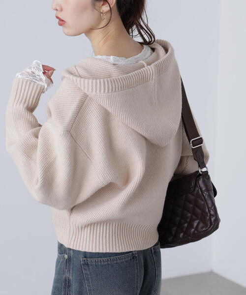 FREE'S MART(フリーズマート)の「◆ジップニットパーカー(ニット/セーター・レディース・グレー/ブラウン/ベージュ・FREE)」の18枚目の写真