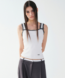 LACE KNIT SLEEVELESS_IVORY