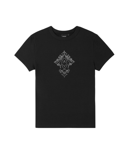 AAKAM(アーカム)の「スタッズ CROS2 ハーフトップ(ブラック)(Tシャツ/カットソー・レディース・その他・2/1)」の1枚目の写真