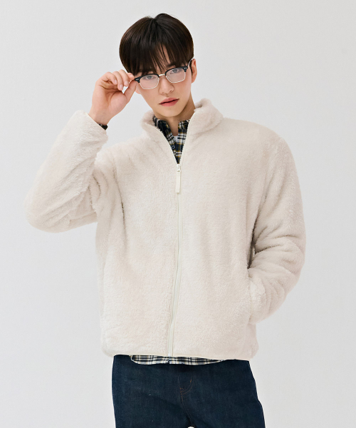 CHASECULT(チェイスカルト)の「共用ベーシックフリースジップアップジャンパー-アイボリー(その他アウター・メンズ・アイボリー・90/100/110/95/105)」の5枚目の写真
