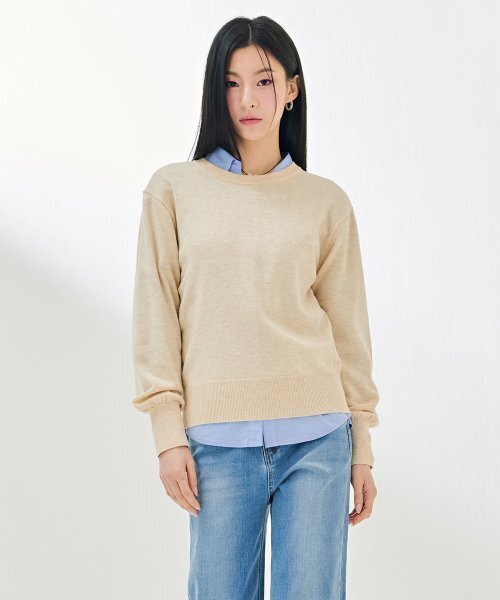 CHASECULT（チェイスカルト）の「レディースバルーンスリーブラウンドセーター-DARG5261B05（ニット/セーター・レディース・オートミール・85/90）」の6枚目の写真