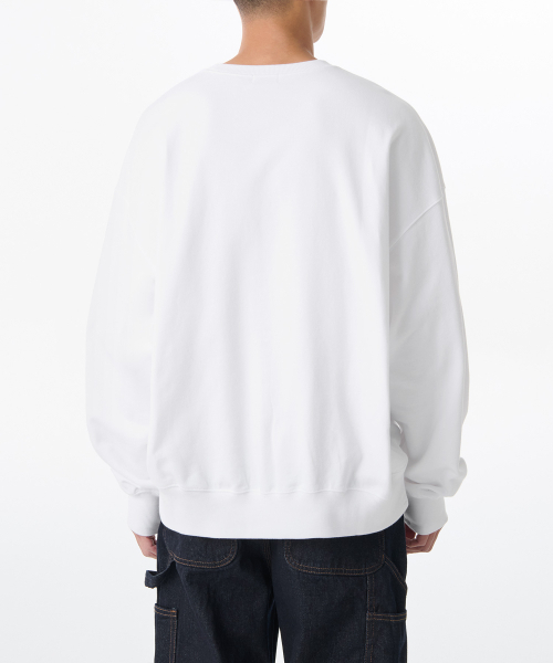 MUSINSA STANDARD（ムシンサスタンダード）の「ルーズバルーンスウェットシャツ[ホワイト]（スウェット・メンズ・その他・SMALL/MEDIUM/LARGE/X-LARGE/XX-LARGE/XXX-LARGE）」の2枚目の写真