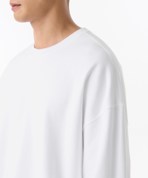 MUSINSA STANDARD（ムシンサスタンダード）の「ルーズバルーンスウェットシャツ[ホワイト]（スウェット・メンズ・その他・SMALL/MEDIUM/LARGE/X-LARGE/XX-LARGE/XXX-LARGE）」の3枚目の写真