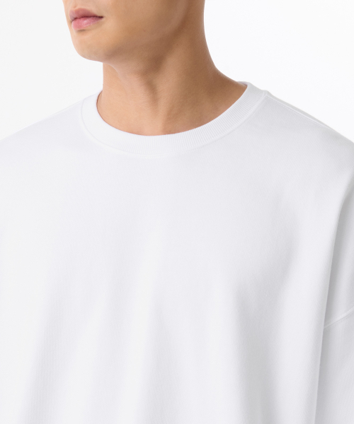 MUSINSA STANDARD（ムシンサスタンダード）の「ルーズバルーンスウェットシャツ[ホワイト]（スウェット・メンズ・その他・SMALL/MEDIUM/LARGE/X-LARGE/XX-LARGE/XXX-LARGE）」の4枚目の写真