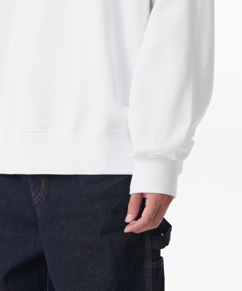 MUSINSA STANDARD（ムシンサスタンダード）の「ルーズバルーンスウェットシャツ[ホワイト]（スウェット・メンズ・その他・SMALL/MEDIUM/LARGE/X-LARGE/XX-LARGE/XXX-LARGE）」の5枚目の写真