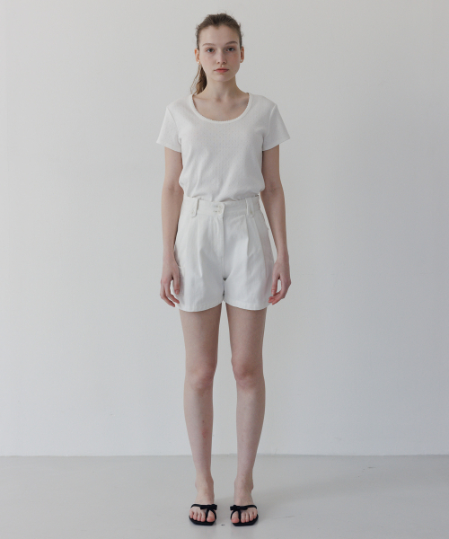 TTUDEMENT(トュードメント)の「PINTUCK SHORTS WHITE(その他パンツ・レディース・その他・SMALL/MEDIUM)」の3枚目の写真