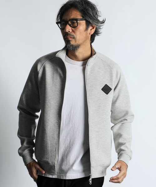 DUFFER BLACK LABEL ダンボールニット スタンド ジップトップス BLACK LABEL〕'SORONA' STAND ZIP TOPS：セットアップ ダンボール