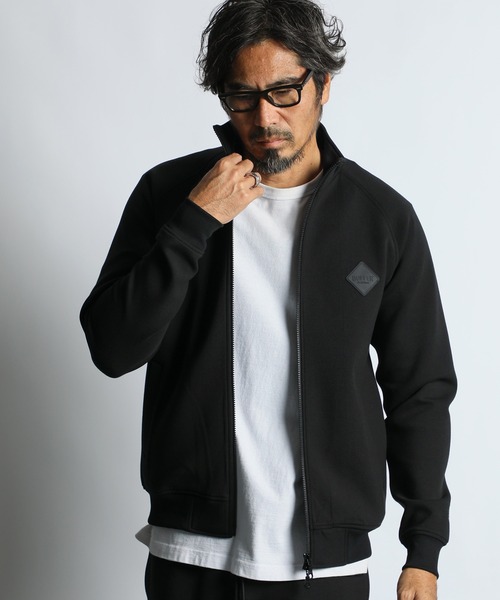 The DUFFER of ST.GEORGE(ザダファーオブセントジョージ)の「〔BLACK LABEL〕"SORONA" STAND ZIP TOPS:セットアップ ダンボールニット スタンド ジップトップス(その他トップス・メンズ・ライトグレー/グレー/ブラック・X-LARGE/LARGE/MEDIUM/SMALL)」の2枚目の写真