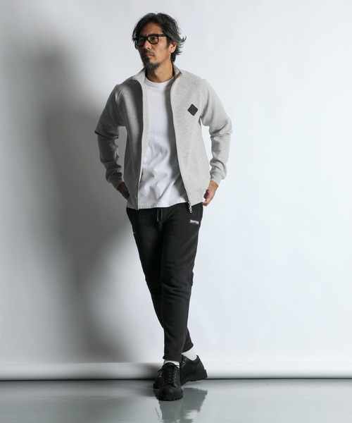 The DUFFER of ST.GEORGE(ザダファーオブセントジョージ)の「〔BLACK LABEL〕"SORONA" STAND ZIP TOPS:セットアップ ダンボールニット スタンド ジップトップス(その他トップス・メンズ・ライトグレー/グレー/ブラック・X-LARGE/LARGE/MEDIUM/SMALL)」の6枚目の写真