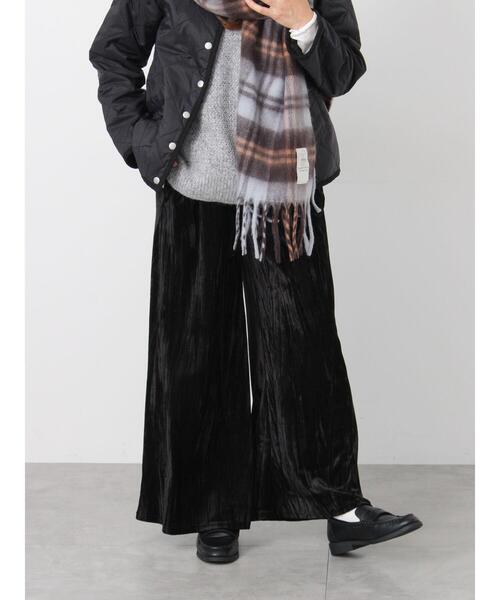 Lugnoncure（ルノンキュール）の「クラッシュベロアイージーパンツ（その他パンツ・レディース・ブラック/モカ/キナリ・F）」の2枚目の写真