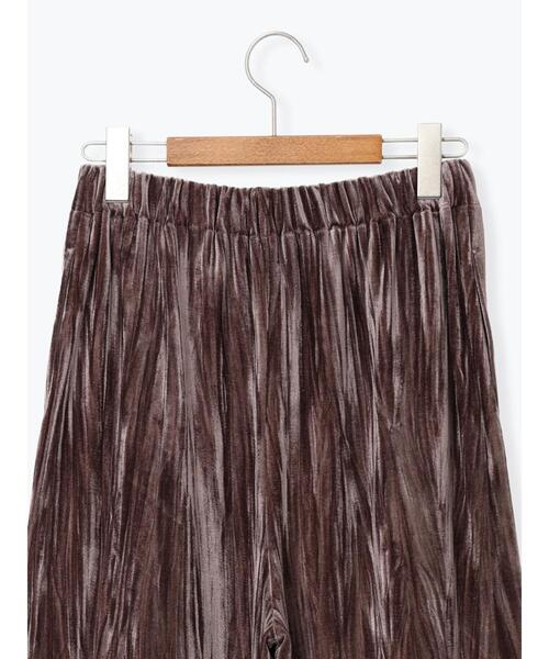 Lugnoncure（ルノンキュール）の「クラッシュベロアイージーパンツ（その他パンツ・レディース・ブラック/モカ/キナリ・F）」の6枚目の写真