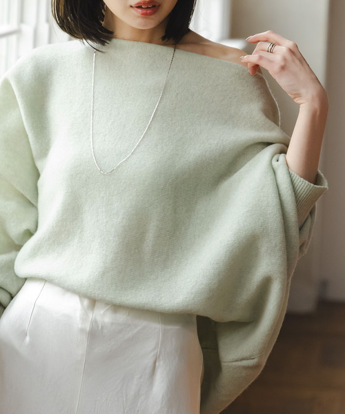 未使用近い】 Noble ファインウールドルマンプルオーバー ベージュ