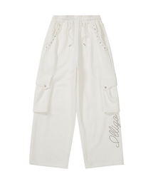 ILLIGO（イリゴ）の「スタッドカーゴスウェットパンツホワイト（スウェットパンツ）」