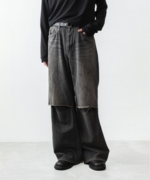 VEIN （ヴェイン）の「11OZ デニム カットオフ バギージーンズ/ 11OZ DENIM CUT OFF BAGGY JEANS（デニムパンツ）」