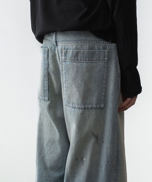 VEIN (ヴェイン)の「11OZ デニム カットオフ バギージーンズ/ 11OZ DENIM CUT OFF BAGGY JEANS(デニムパンツ・メンズ・ライトインディゴブルー/ブラック・3/1/2)」の12枚目の写真