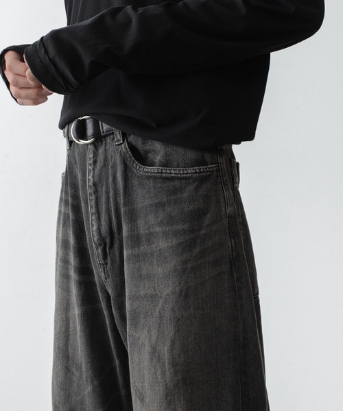 VEIN (ヴェイン)の「11OZ デニム カットオフ バギージーンズ/ 11OZ DENIM CUT OFF BAGGY JEANS(デニムパンツ・メンズ・ライトインディゴブルー/ブラック・3/1/2)」の22枚目の写真